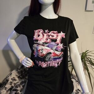 Pink Shelby Cobra Style Graphic Tee • Custom Pressed Design • Size M